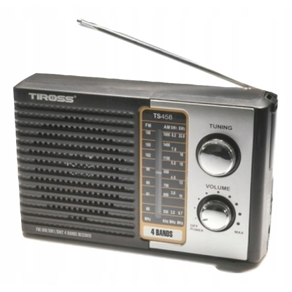 Radio sieciowo-bateryjne AM, FM, SW Tiross TS-458