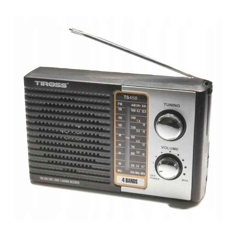 Radio sieciowo-bateryjne AM, FM, SW Tiross TS-458