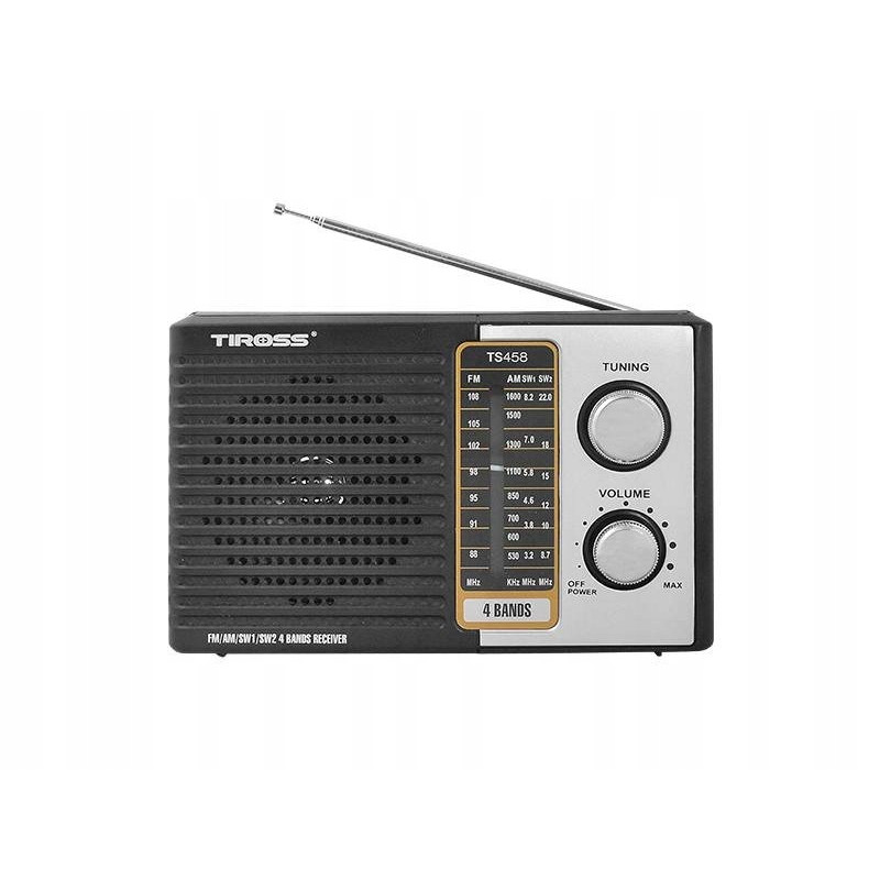 Radio sieciowo-bateryjne AM, FM, SW Tiross TS-458