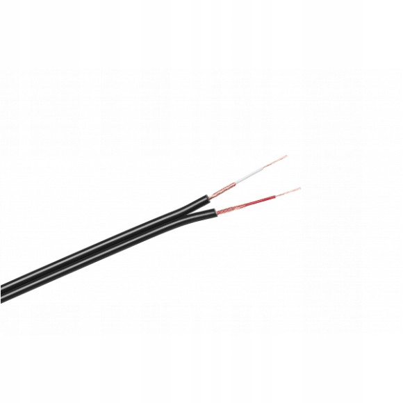 Kabel mikrofonowy 2xRCA-3mm czarny KAB0203 100m