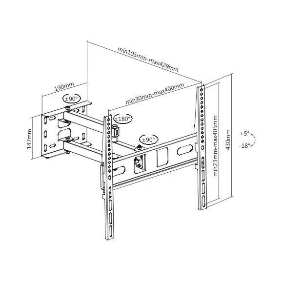 Uchwyt na telewizor Cabletech UCH0197-1