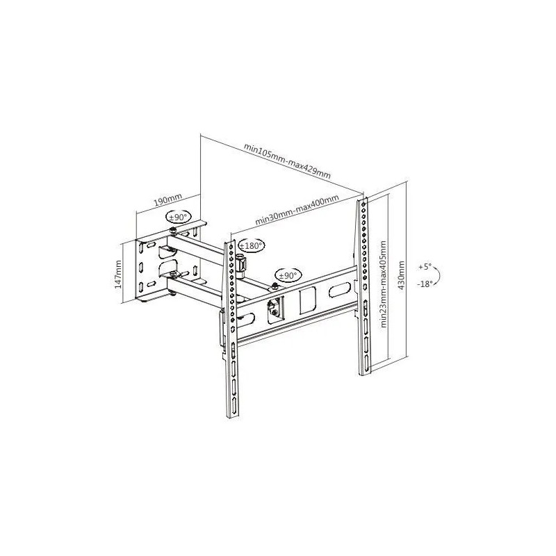 Uchwyt na telewizor Cabletech UCH0197-1