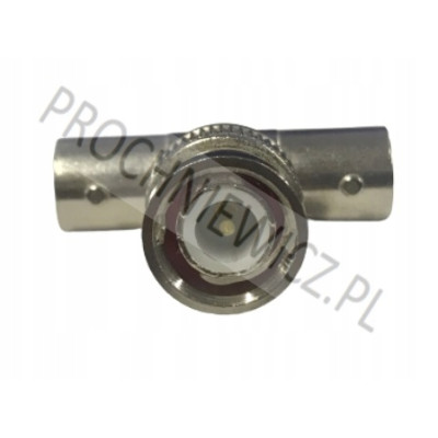 Przejściówka adapter gniazdo BNC-2x Wtyk BNC 3szt
