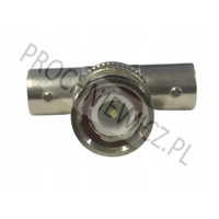 Przejściówka adapter gniazdo BNC-2x Wtyk BNC 3szt