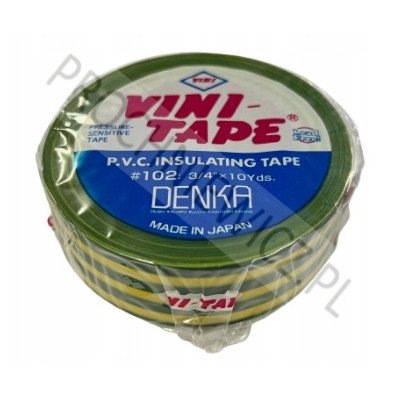 Taśma izolacyjna żółto-zielona Vini 10yd 10szt.
