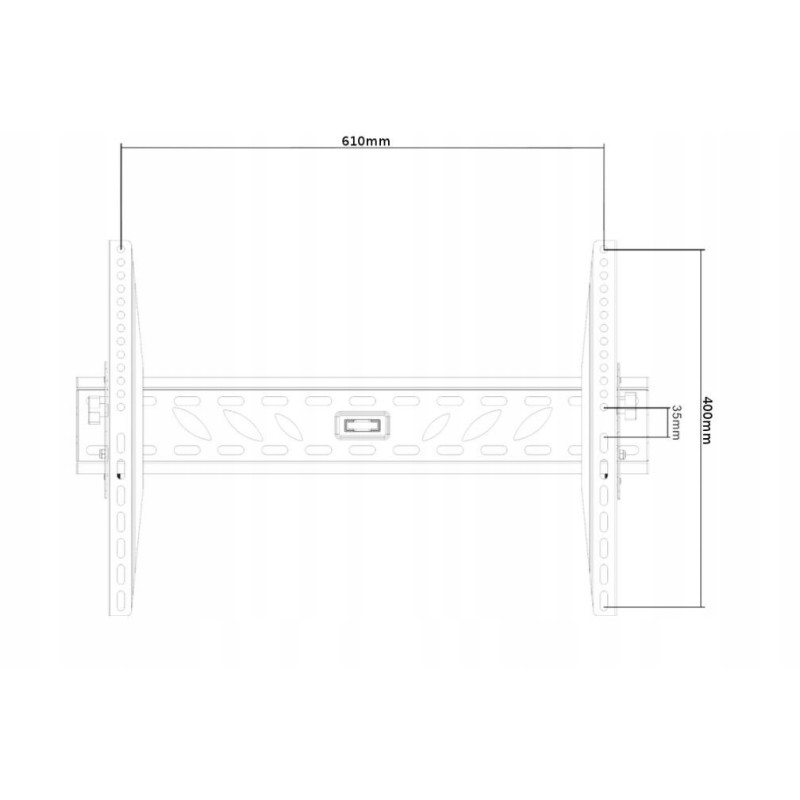 Uchwyt Basic do ściany 37-70" czarny