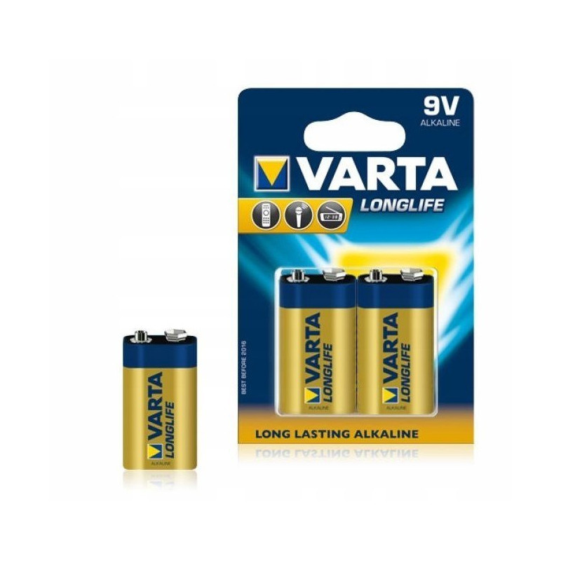 Bateria alkaliczna Varta 9V (6LR61) 2szt