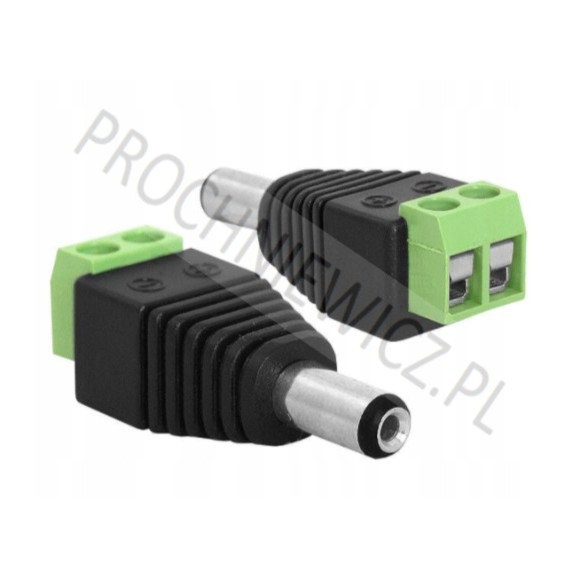 Wtyk zasilający DC męski 2,1/5,5 5szt