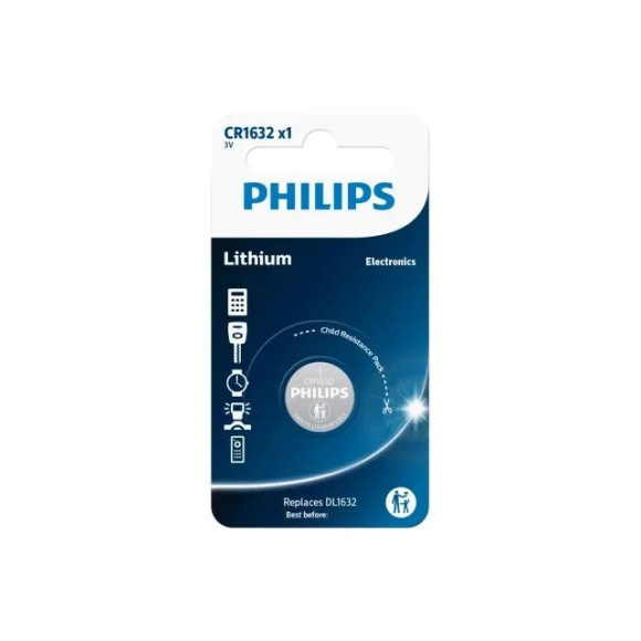 Bateria litowa Philips 3V CR1632 2szt