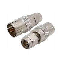 Przejściówka do mini tunerów DVB-T2 gniazdo antenowe - wtyk SMA męskie 1szt