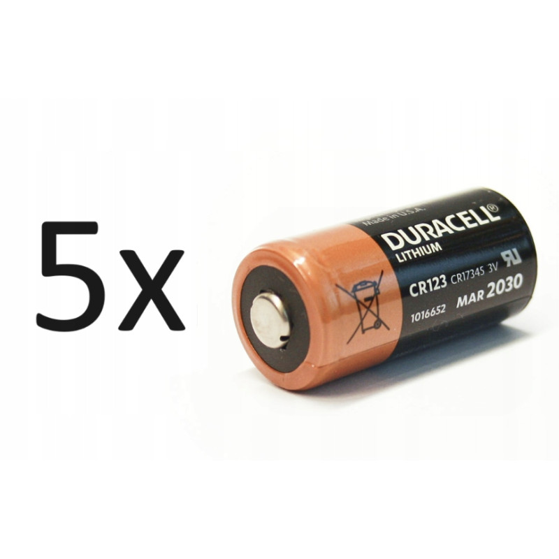 Bateria litowa Duracell 3V CR123 CR123A 5 szt.
