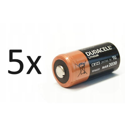 Bateria litowa Duracell 3V CR123 CR123A 5 szt.