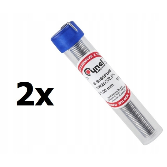 Cyna w fiolce 1mm Cynel 10g 2szt.