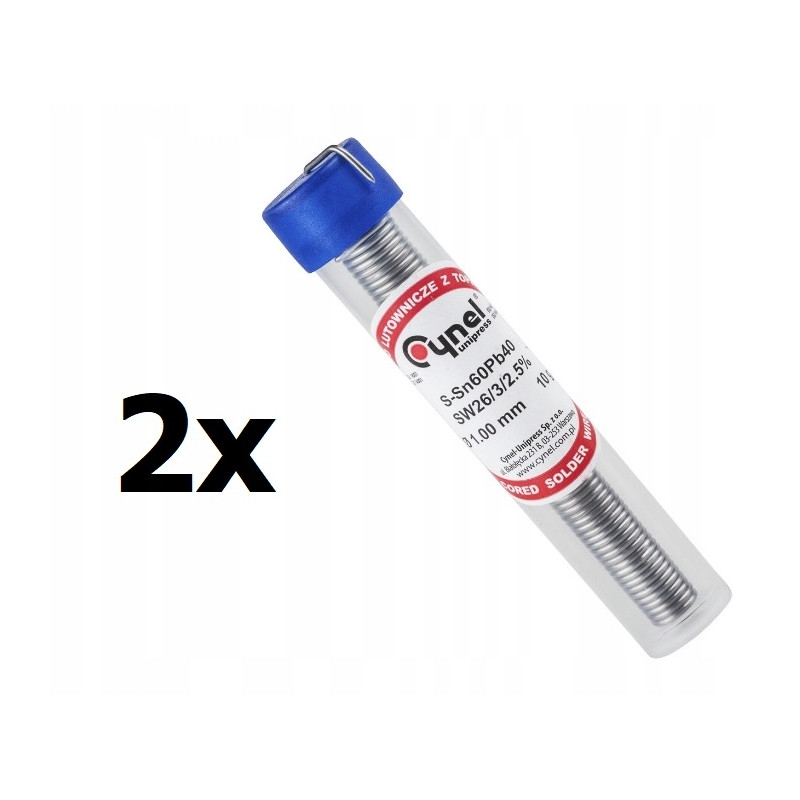 Cyna w fiolce 1mm Cynel 10g 2szt.