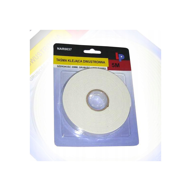 Taśma klejąca dwustronna 1,5mm x20mm x5m 12szt