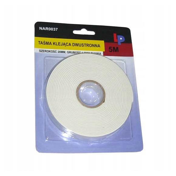 Taśma klejąca dwustronna 1,5mm x20mm x5m 12szt