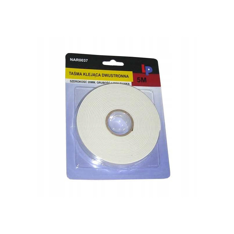 Taśma klejąca dwustronna 1,5mm x20mm x5m 12szt