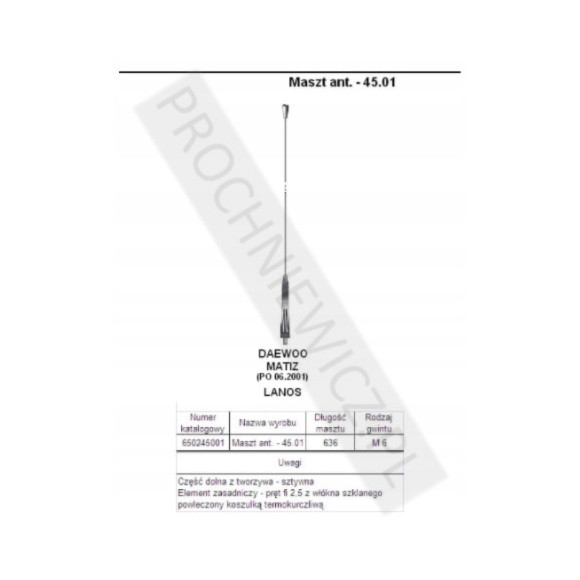 Maszt antenowy 45.01 Unicon