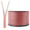 Kabel głośnikowy przezroczysty CCA 2x0,75mm² 100m