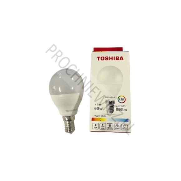 Żarówka kulka LED Toshiba ciepła E14 7W (60W) 2szt