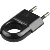 Wtyczka płaska z uchwytem czarna WTP2C 2szt.
