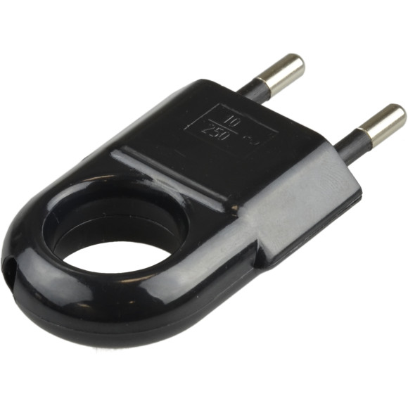 Wtyczka płaska z uchwytem czarna WTP2C 2szt.