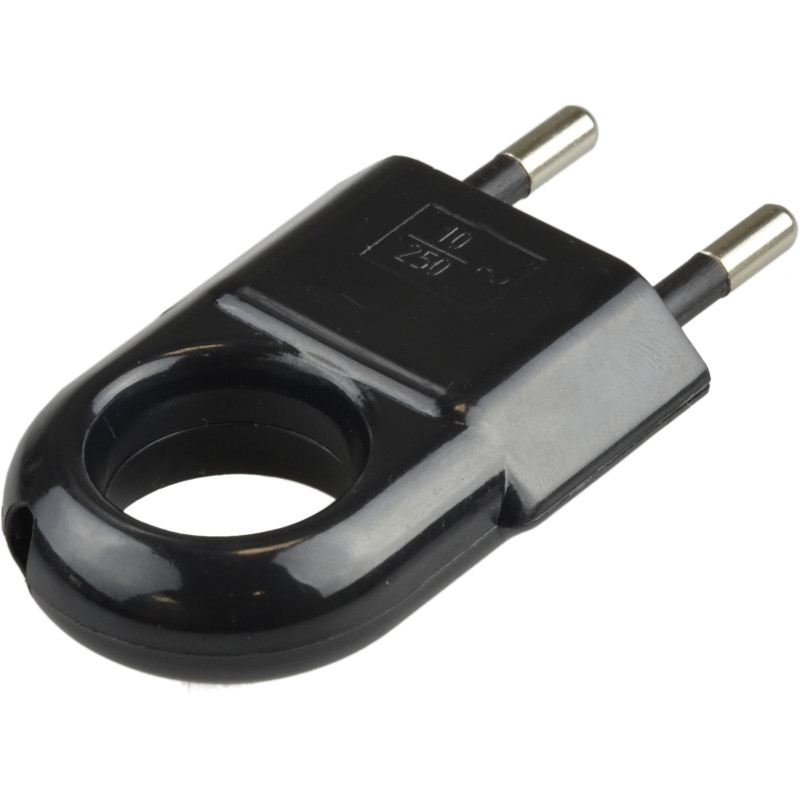 Wtyczka płaska z uchwytem czarna WTP2C 2szt.