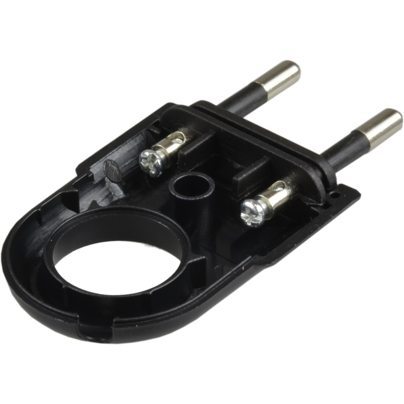 Wtyczka płaska z uchwytem czarna WTP2C 2szt.