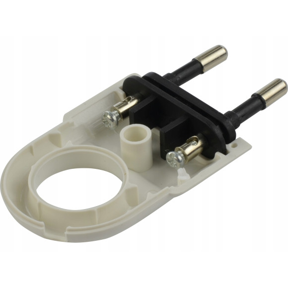 Wtyczka płaska z uchwytem biała WTP2C 2szt.