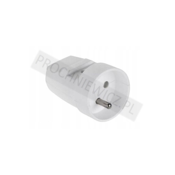 Gniazdo z uziemieniem białe G-10 2szt.