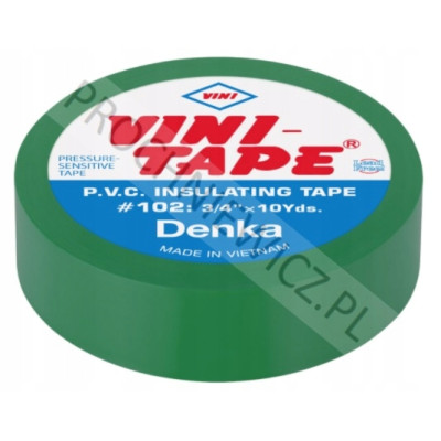 Taśma izolacyjna zielona Vini 10yd 10szt.