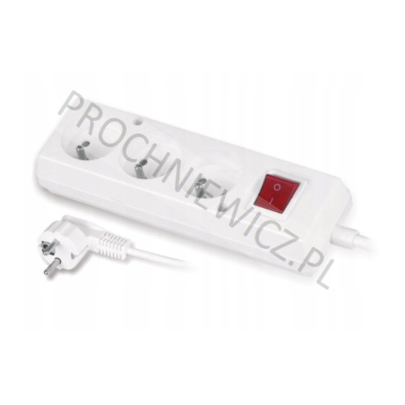 Przedłużacz 3gn. z wł. 3x1mm 1,5m 16A/230V