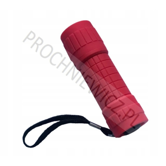 Czarna latarka LED na baterie 3x AAA 2szt