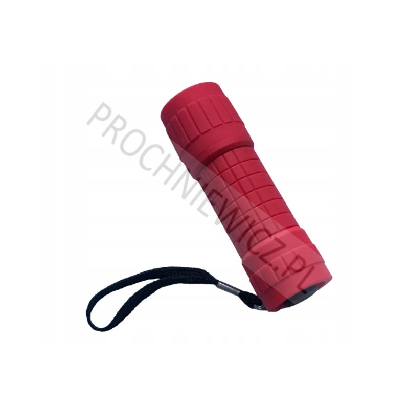 Czarna latarka LED na baterie 3x AAA 2szt