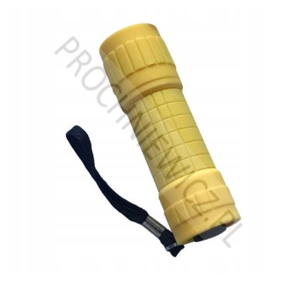 Żółta latarka LED na baterie 3x AAA 2szt