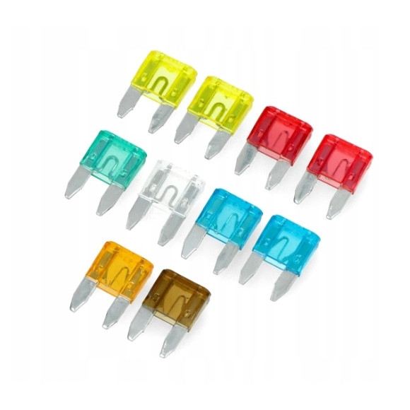 Bezpieczniki samochodowe MINI zestaw 20szt.