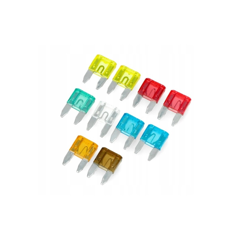 Bezpieczniki samochodowe MINI zestaw 20szt.