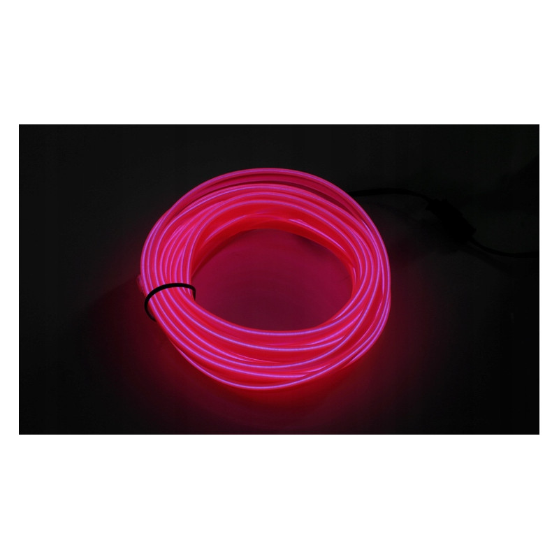 Światłowód EL WIRE LED Taśma Ambient 3M Różowy