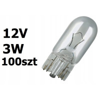 Żarówki samochodowe W3W 12V 3W 100szt