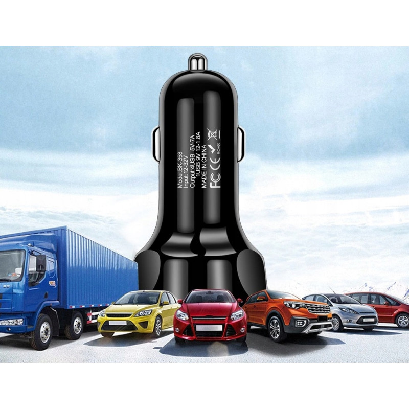 SZYBKA ŁADOWARKA SAMOCHODOWA 4xUSB QC 66W