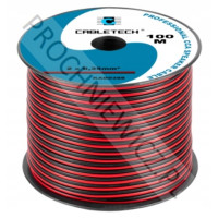 Kabel głośnikowy czerwono-czarny CCA 2x0,35mm 100m