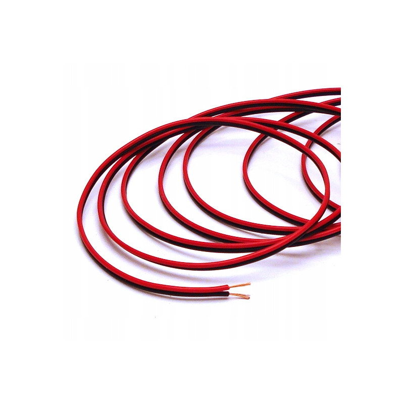 Kabel głośnikowy czerwono-czarny CCA 2x0,35mm 100m