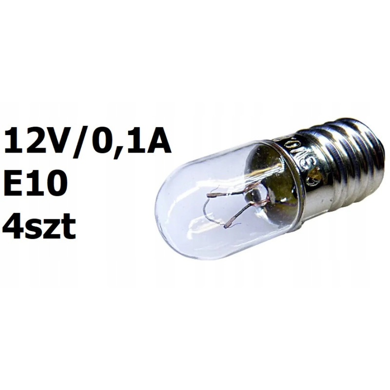 Żarówka Radioskalowa/Latarkowa E10 12V 100mA 4szt