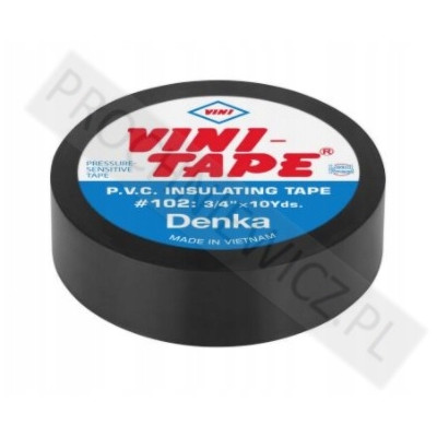 Taśma izolacyjna czarna PCV Vini 10yd 10szt.
