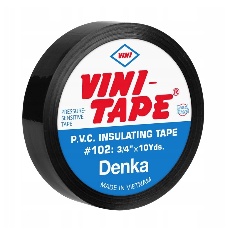 Taśma izolacyjna czarna PCV Vini 10yd 10szt.